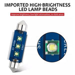 2 pezzi 41mm IC12V / 2,76 W / 0,23 A / 300LM 3 LED SMD Lampada da lettura per auto Dome Light, 41mm