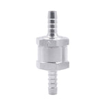 Valvola di non ritorno unidirezionale per benzina in lega di alluminio per auto da 6 mm, 6mm Silver