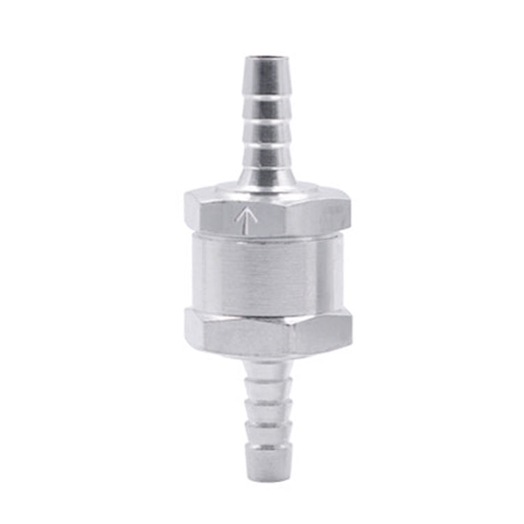 Valvola di non ritorno unidirezionale per benzina in lega di alluminio per auto da 6 mm, 6mm Silver