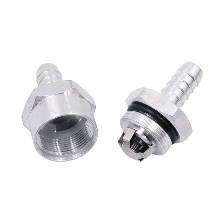 Valvola di non ritorno unidirezionale per benzina in lega di alluminio per auto da 6 mm, 6mm Silver