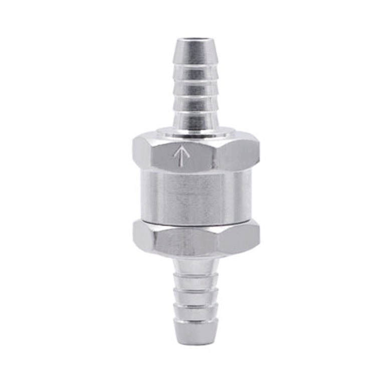 Valvola di non ritorno unidirezionale per benzina in lega di alluminio per auto da 8 mm, 8mm Silver