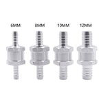 Valvola di non ritorno unidirezionale per benzina in lega di alluminio per auto da 8 mm, 8mm Silver