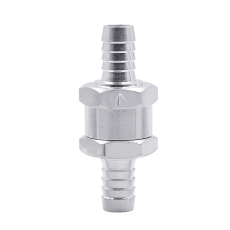 Valvola di non ritorno unidirezionale per benzina in lega di alluminio per auto da 10 mm, 10mm Silver
