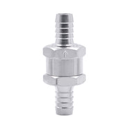 Valvola di non ritorno unidirezionale per benzina in lega di alluminio per auto da 10 mm, 10mm Silver