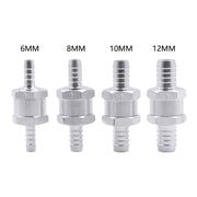 Valvola di non ritorno unidirezionale per benzina in lega di alluminio per auto da 10 mm, 10mm Silver