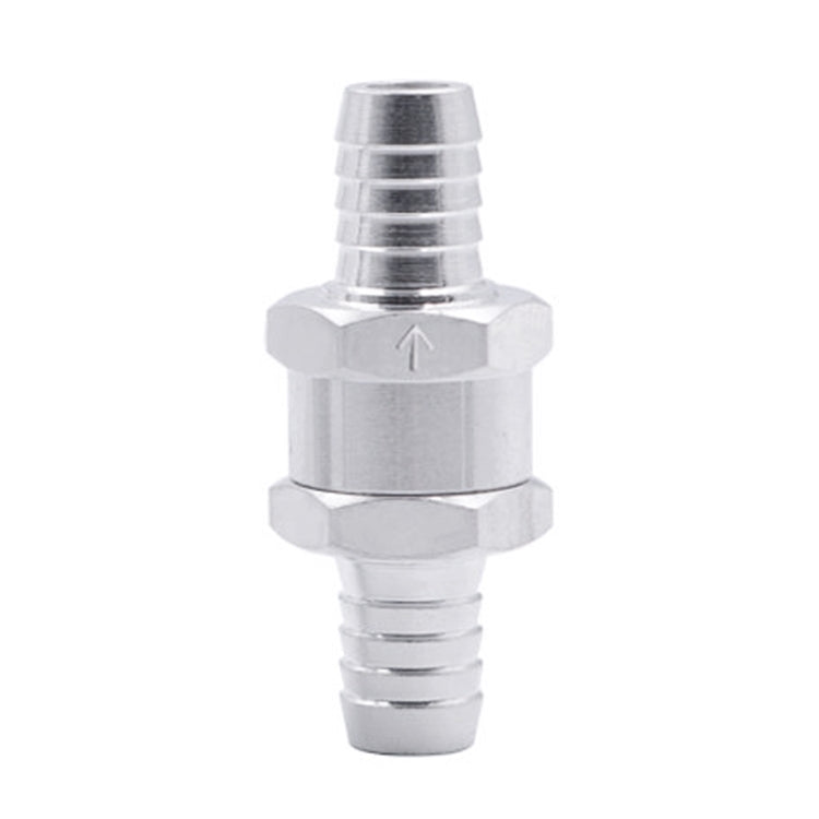 Valvola di non ritorno unidirezionale per benzina in lega di alluminio per auto da 12 mm, 12mm Silver