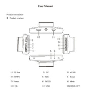F9 Registratore di guida per auto con visione notturna a infrarossi HD con doppia fotocamera anteriore e posteriore per auto, Car Front and Rear