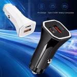 PD + QC3.0 Accendisigari per auto con caricatore rapido quadrato 2 in 1, Car Square Charger