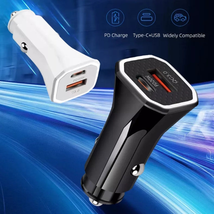 PD + QC3.0 Accendisigari per auto con caricatore rapido quadrato 2 in 1, Car Square Charger