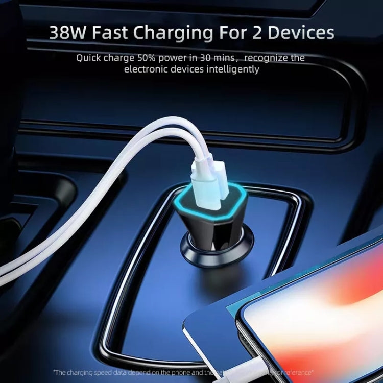 PD + QC3.0 Accendisigari per auto con caricatore rapido quadrato 2 in 1, Car Square Charger