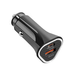 PD + QC3.0 Accendisigari per auto con caricatore rapido triangolare 2 in 1, Car Triangle Charger