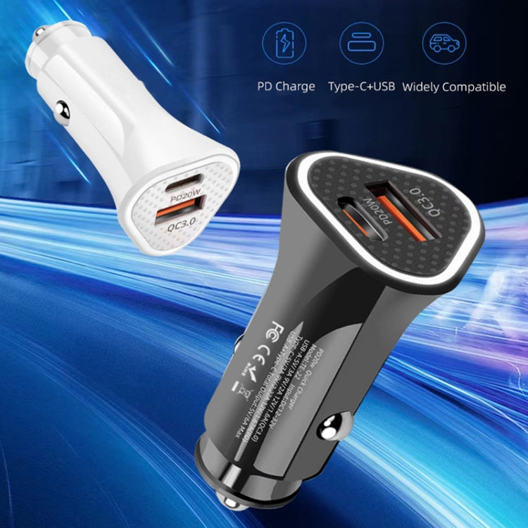 PD + QC3.0 Accendisigari per auto con caricatore rapido triangolare 2 in 1, Car Triangle Charger