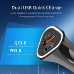 PD + QC3.0 Accendisigari per auto con caricatore rapido triangolare 2 in 1, Car Triangle Charger