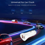 PD + QC3.0 Accendisigari per auto con caricatore rapido triangolare 2 in 1, Car Triangle Charger