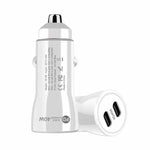 Accendisigari per auto con caricatore rapido 2 in 1 Dual PD da 2 pezzi da 40 W, 40W Black, 40W White
