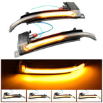 1 paio per Audi A4 B8 Car Dynamic LED Indicatori di direzione Luce specchietto retrovisore Lampeggiatore Acqua Lampeggiatore, For Audi A4 B8