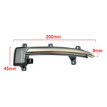 1 Coppia Per Audi TT MK2 2007-2014 Auto Dinamica LED Indicatori di direzione Luce Specchietto retrovisore Lampeggiatore Acqua Lampeggiante, For Audi TT MK2 2007-2014