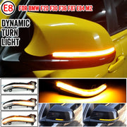 1 paio per BMW Serie 3 F20 Car Dynamic LED Indicatori di direzione Specchietto retrovisore Lampeggiatore Acqua Lampeggiatore, For BMW 3 Series F20 (Transparent), For BMW 3 Series F20 (Transparent Black)