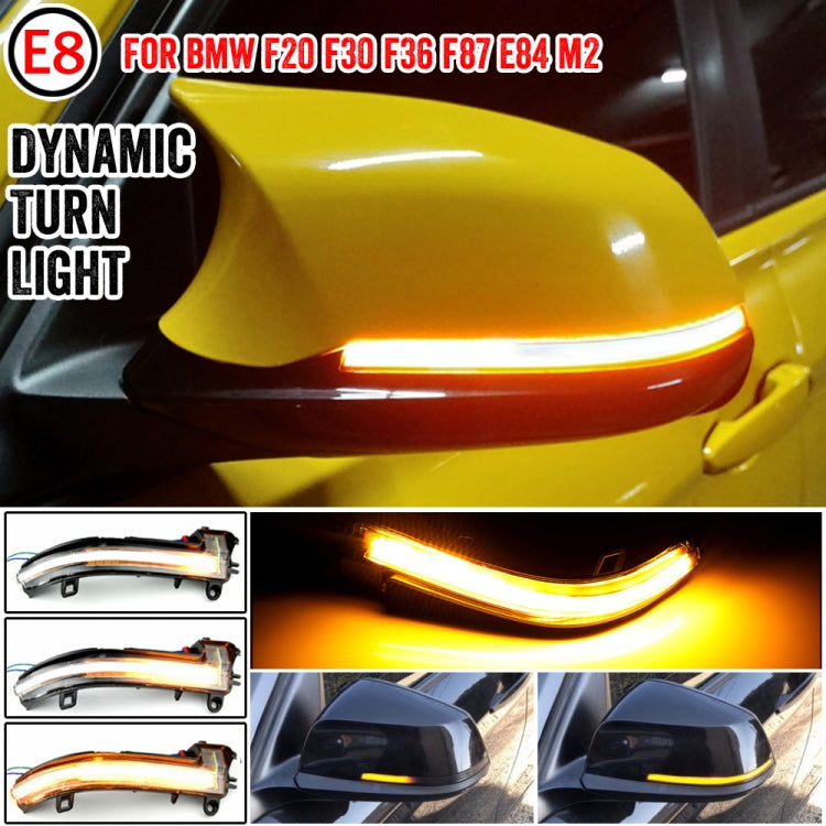 1 paio per BMW Serie 3 F20 Car Dynamic LED Indicatori di direzione Specchietto retrovisore Lampeggiatore Acqua Lampeggiatore, For BMW 3 Series F20 (Transparent), For BMW 3 Series F20 (Transparent Black)