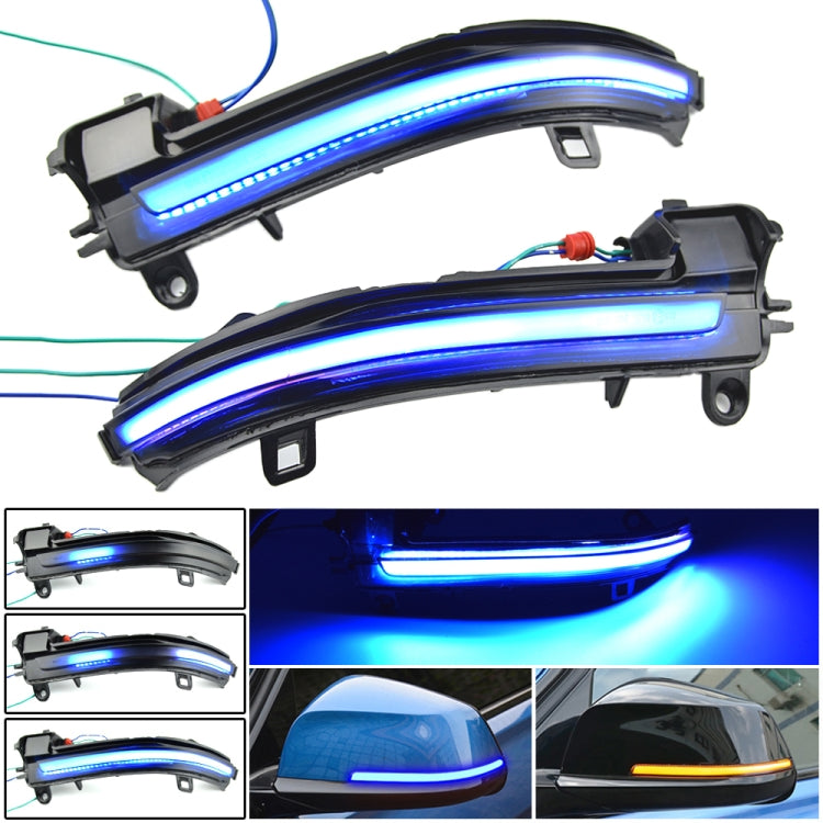 1 paio per BMW Serie 3 F20 Car Dynamic LED Indicatori di direzione Specchietto retrovisore Lampeggiatore Acqua Lampeggiatore, For BMW 3 Series F20 (Blue)