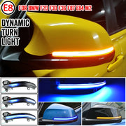1 paio per BMW Serie 3 F20 Car Dynamic LED Indicatori di direzione Specchietto retrovisore Lampeggiatore Acqua Lampeggiatore, For BMW 3 Series F20 (Blue)