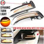 1 coppia Per Mercedes-Benz Classe A W176 2013-2017 Auto Dinamica LED Indicatori di direzione Luce Specchietto retrovisore Lampeggiatore Acqua Lampeggiante, For Mercedes-Benz A Class W176 2013-2017 (Transparent)                                          ...