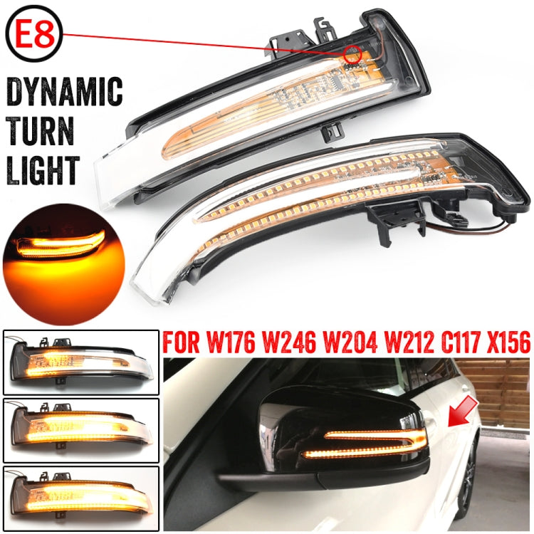 1 coppia Per Mercedes-Benz Classe A W176 2013-2017 Auto Dinamica LED Indicatori di direzione Luce Specchietto retrovisore Lampeggiatore Acqua Lampeggiante, For Mercedes-Benz A Class W176 2013-2017 (Transparent)                                          ...