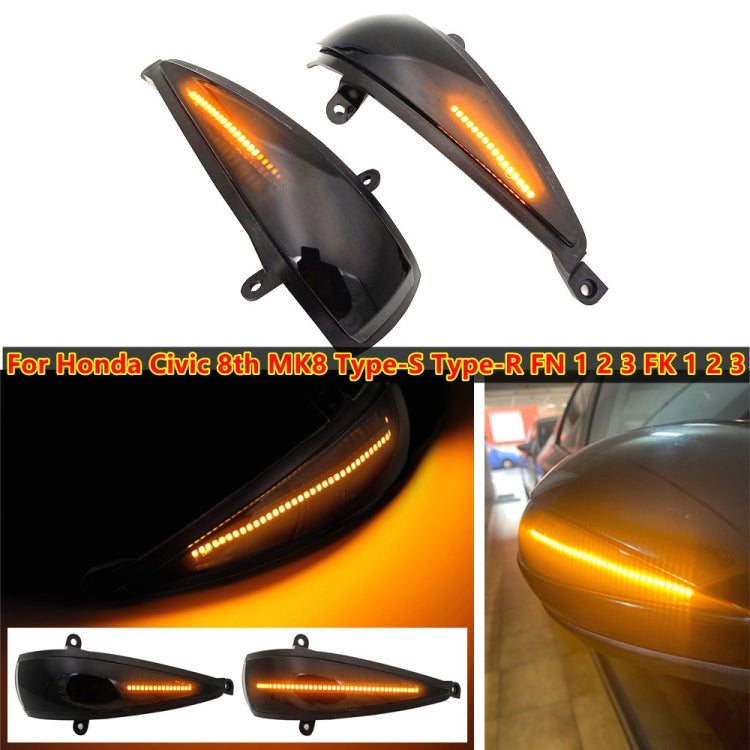 1 coppia Per Honda Civic 2006-2011 Auto Dinamica LED Indicatori di direzione Luce Specchietto retrovisore Lampeggiatore Acqua Lampeggiante, For Honda Civic 2006-2011