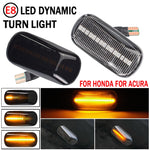 2 pz Per Honda Civic 2001-2015 Auto Dinamica LED Parafango Luce Laterale 34301-S5H-T02, For Honda Civic 2001-2015 (Transparent), For Honda Civic 2001-2015 (Transparent Black)