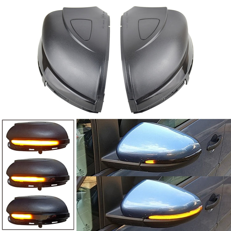 1 paio per Volkswagen Golf 6 MK6 Car Dynamic LED Indicatori di direzione Specchietto retrovisore Lampeggiatore Lampeggiatore d'acqua, senza foro, For Volkswagen Golf 6 MK6, without Hole