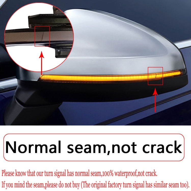 1 paio per Volkswagen Golf 6 MK6 Car Dynamic LED Indicatori di direzione Specchietto retrovisore Lampeggiatore Lampeggiatore d'acqua, senza foro, For Volkswagen Golf 6 MK6, without Hole