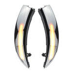 1 coppia per Ford Fiesta 2008-2017 Car Dynamic LED Indicatori di direzione Specchietto retrovisore Lampeggiatore Acqua Lampeggiante, For Ford Fiesta 2008-2017 (Transparent Black)