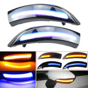 1 coppia per Ford Fiesta 2008-2017 Car Dynamic LED Indicatori di direzione Specchietto retrovisore Lampeggiatore Acqua Lampeggiante, For Ford Fiesta 2008-2017  (Blue)