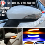 1 coppia per Ford Fiesta 2008-2017 Car Dynamic LED Indicatori di direzione Specchietto retrovisore Lampeggiatore Acqua Lampeggiante, For Ford Fiesta 2008-2017  (Blue)