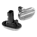 2 pezzi per Suzuki Jimny JB64W 2018/07- Luce laterale parafango LED dinamico per auto, For Suzuki Jimny JB64W 2018/07- (Transparent), For Suzuki Jimny JB64W 2018/07- (Transparent Black)