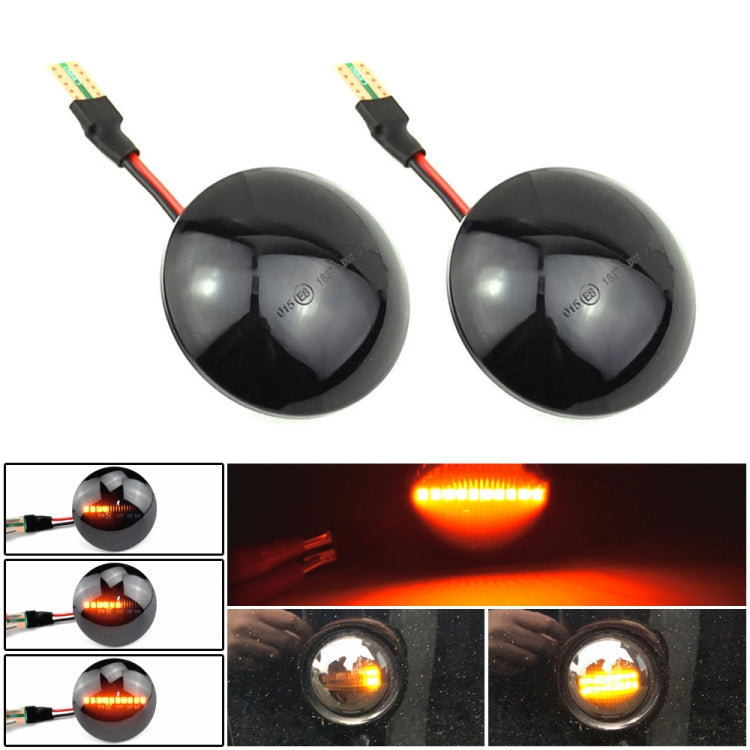 2 pz Per Land Rover Range Rover L322 2002-2012 Auto Dinamica LED Parafango Luce Laterale, For Land Rover Range Rover L322 2002-2012, For Land Rover Range Rover L322 2002-2012 (Transparent Black)