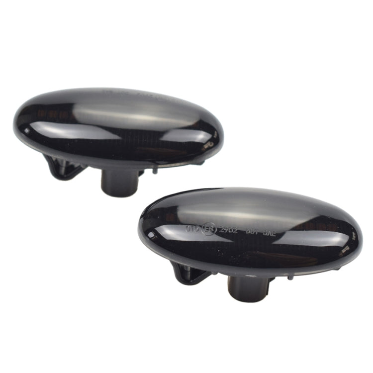 2 pezzi per Mazda 2 DY 2003-2007 Luce laterale parafango LED dinamica per auto, For Mazda 2 DY 2003-2007 (Transparent Black)