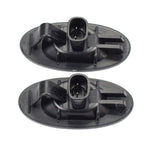 2 pezzi per Mazda 2 DY 2003-2007 Luce laterale parafango LED dinamica per auto, For Mazda 2 DY 2003-2007 (Transparent Black)