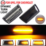2 pz Per Chevrolet Cruze 2009-2014 Auto Dinamica LED Parafango Luce Laterale 1713423, For Chevrolet Cruze 2009-2014 (Transparent), For Chevrolet Cruze 2009-2014 (Transparent Black)