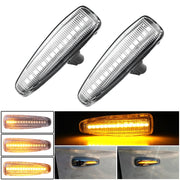 2 pezzi per Mitsubishi Lancer 2008-2018 luce laterale parafango LED dinamico per auto, For Mitsubishi Lancer 2008-2018 (Transparent), For Mitsubishi Lancer 2008-2018 (Transparent Black)