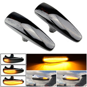 2 pezzi per Mitsubishi Lancer 2008-2018 luce laterale parafango LED dinamico per auto, For Mitsubishi Lancer 2008-2018 (Transparent), For Mitsubishi Lancer 2008-2018 (Transparent Black)