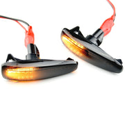 2 pezzi per Mitsubishi Lancer 2008-2018 luce laterale parafango LED dinamico per auto, For Mitsubishi Lancer 2008-2018 (Transparent), For Mitsubishi Lancer 2008-2018 (Transparent Black)