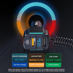Caricabatterie rapido K4 per auto 3 in 1 PD + USB doppia porta con cavo dati a molla, K4