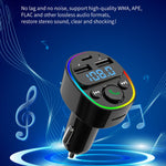 Trasmettitore FM audio per lettore MP3 Bluetooth per auto con luce ambientale, MP3 Player