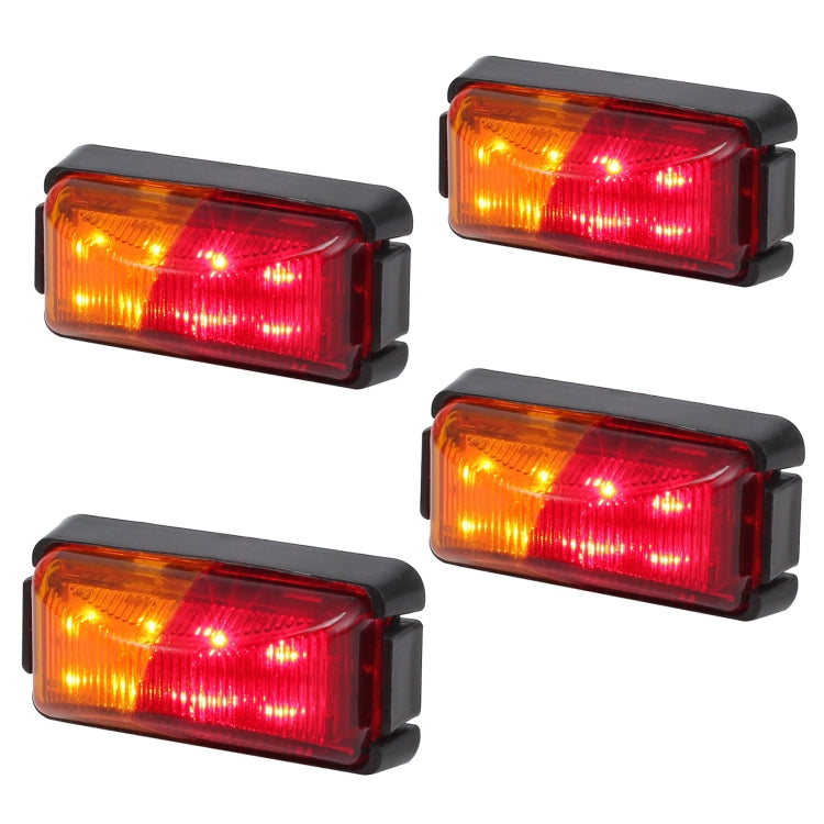 4 Luci Posizione Laterali LED Rosso Bianco per Camion