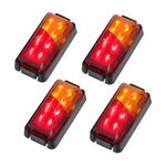 4 Luci Posizione Laterali LED Rosso Bianco per Camion