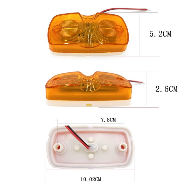 2 luci di posizione laterali per camion MK-106 da 12 LED, MK-106 (Red Light), MK-106 (Yellow Light)