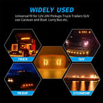 2 luci di posizione laterali per camion MK-106 da 12 LED, MK-106 (Red Light), MK-106 (Yellow Light)