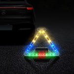 Segnale di avvertimento per luce triangolare per auto Luce stroboscopica di ricarica solare per ranger di emergenza