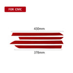 Striscia decorativa per porta in fibra di carbonio per auto per Honda Civic di decima generazione 2016-2019, guida a destra e a sinistra universale, Door Decorative Strip